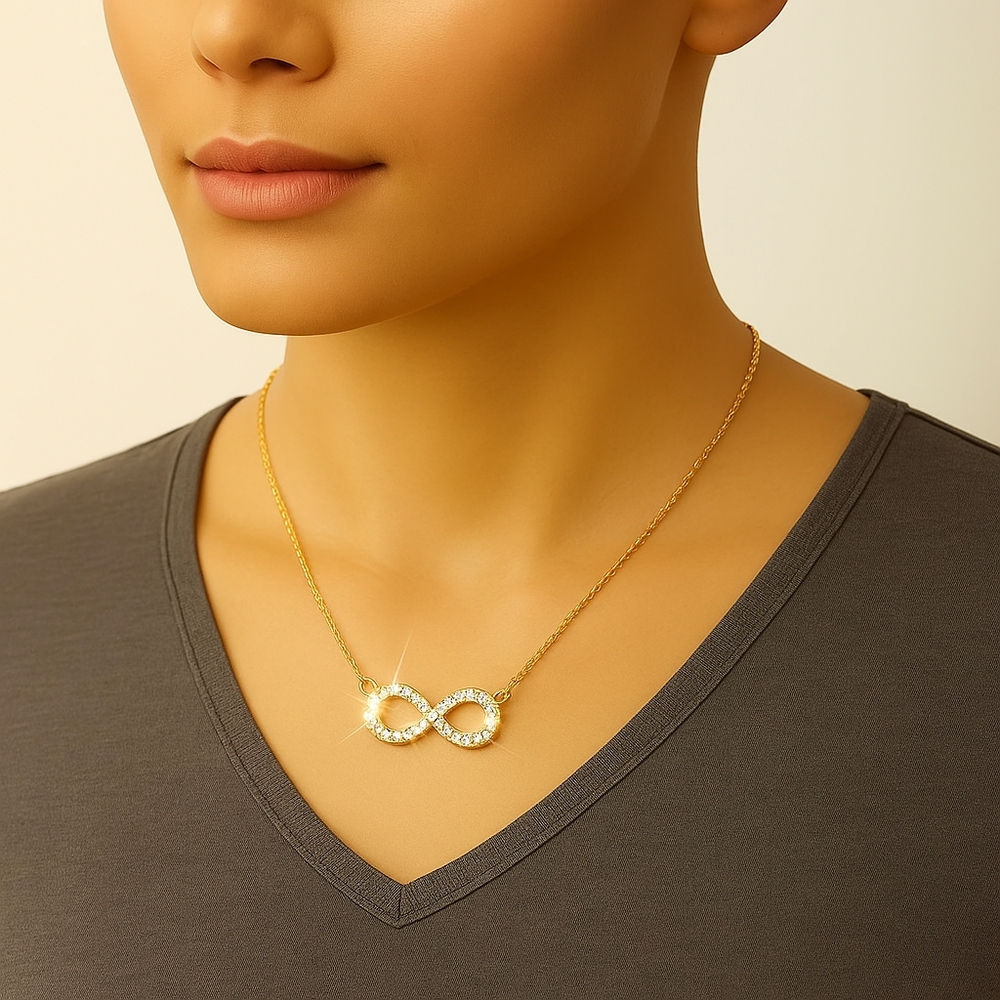 Women’s Kelly & Katie Polished Gold Rhinestone Necklace – Chic Fashion Jewelry